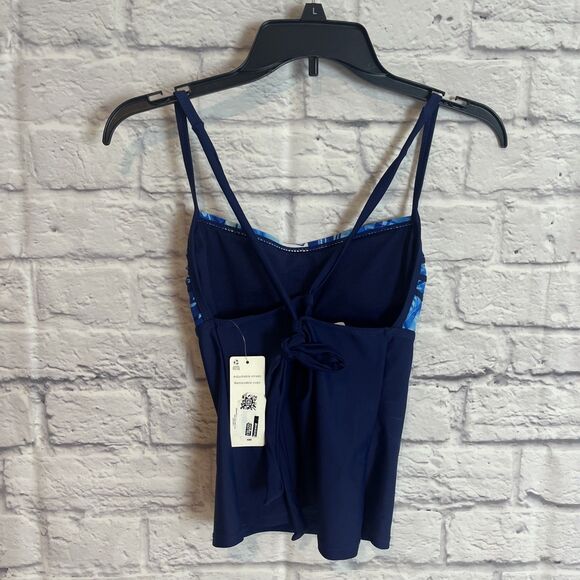 Peyton & Parker Women’s NWT Blue Swim Tankini Top Size XS - Picture 3 of 6